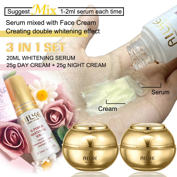 AILKE cosmetics facial skin care sets moisturizing whitening sleeping women beauty wrinkle cream face products female Wholesale