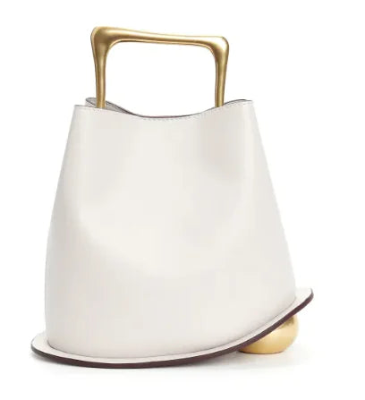 Elite Cowhide Leather Women's Commuter Bucket Bag