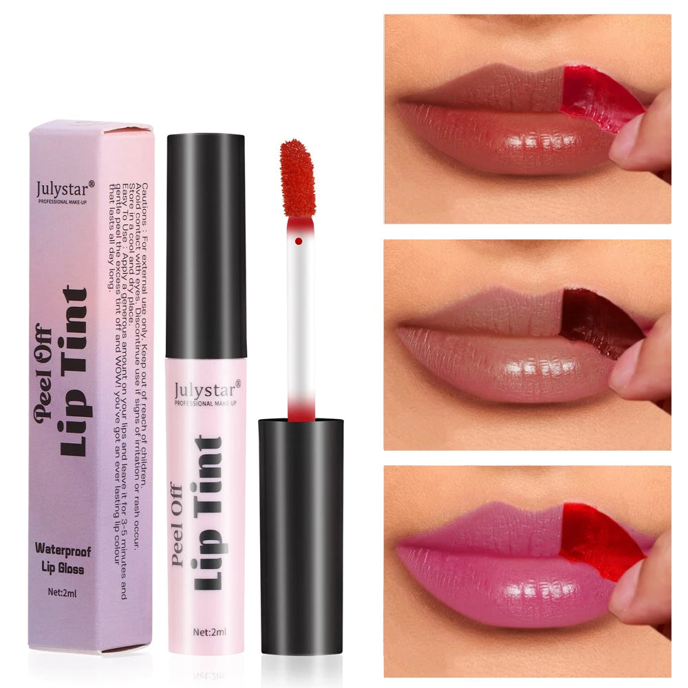 6 Colors Peel Off Liquid Lipstick Waterproof Longlasting LipGloss Mask Moisturizer Tear Pull Lip Lint Cosmetic Makeup Maquillage