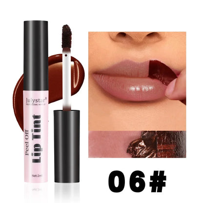 6 Colors Peel Off Liquid Lipstick Waterproof Longlasting LipGloss Mask Moisturizer Tear Pull Lip Lint Cosmetic Makeup Maquillage