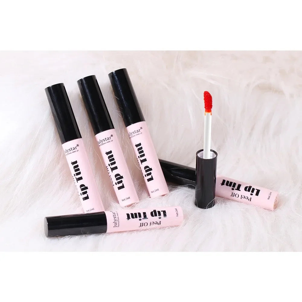 6 Colors Peel Off Liquid Lipstick Waterproof Longlasting LipGloss Mask Moisturizer Tear Pull Lip Lint Cosmetic Makeup Maquillage