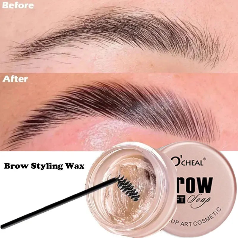 1pcs Waterproof 3D Eyebrow Styling Cream Quick-drying Makeup Eyebrow Sculpt Soap Natural Wild Brow Pomade Setting Gel Wax