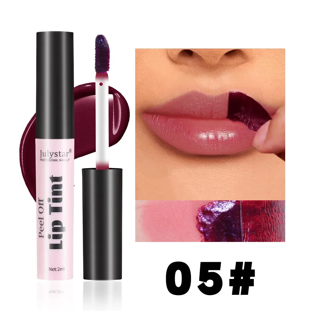 6 Colors Peel Off Liquid Lipstick Waterproof Longlasting LipGloss Mask Moisturizer Tear Pull Lip Lint Cosmetic Makeup Maquillage