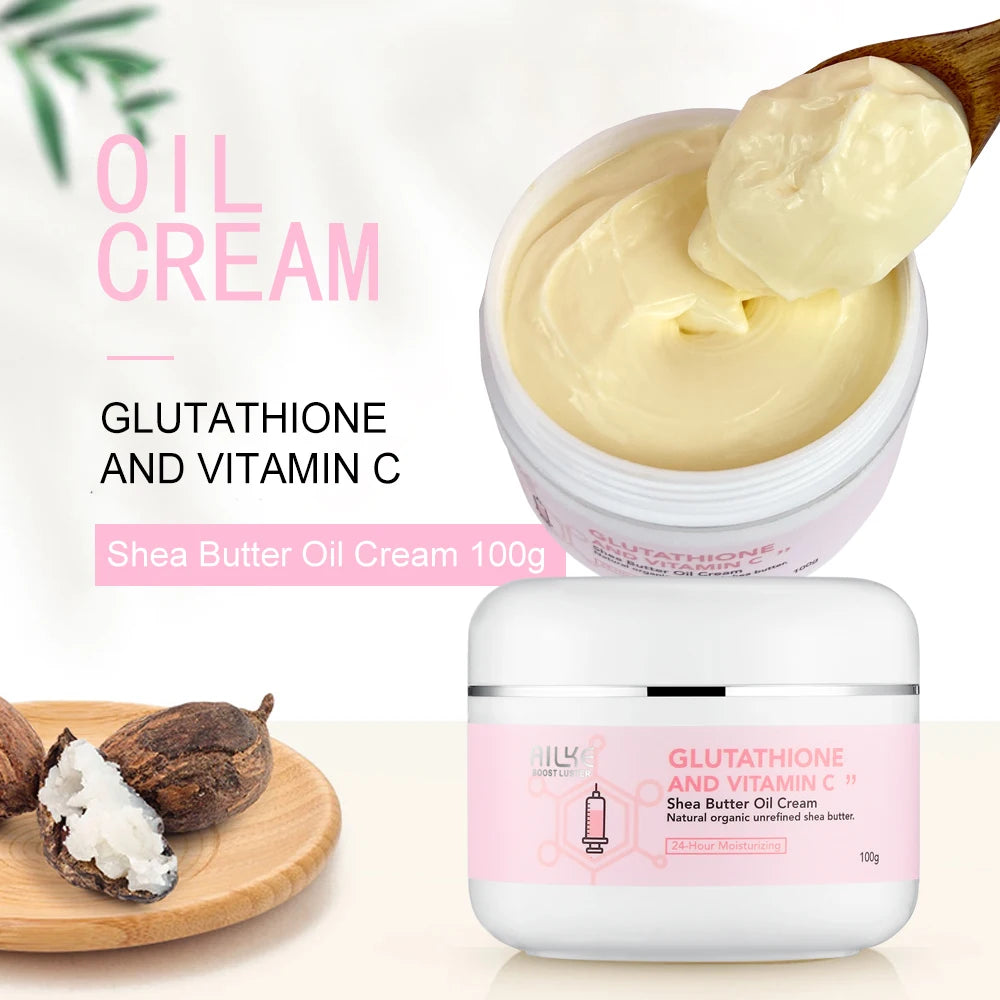 AILKE Vitamin C Cream, Hydration & Brightening Lotion, Improve Dull Skin, Clean Skin, Glowing Beauty Face & Body Care