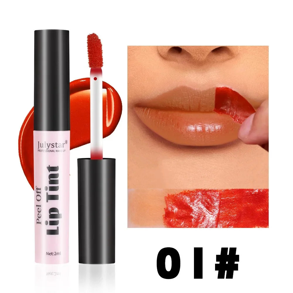 6 Colors Peel Off Liquid Lipstick Waterproof Longlasting LipGloss Mask Moisturizer Tear Pull Lip Lint Cosmetic Makeup Maquillage