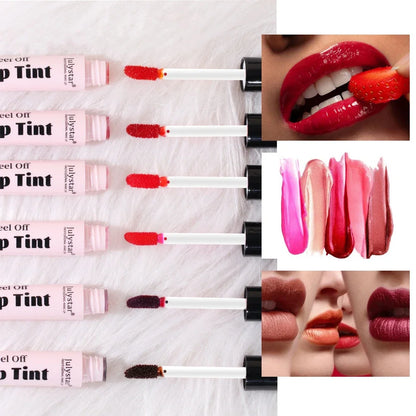 6 Colors Peel Off Liquid Lipstick Waterproof Longlasting LipGloss Mask Moisturizer Tear Pull Lip Lint Cosmetic Makeup Maquillage