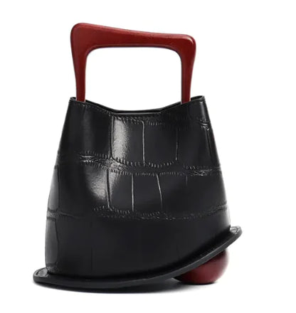 Elite Cowhide Leather Women's Commuter Bucket Bag