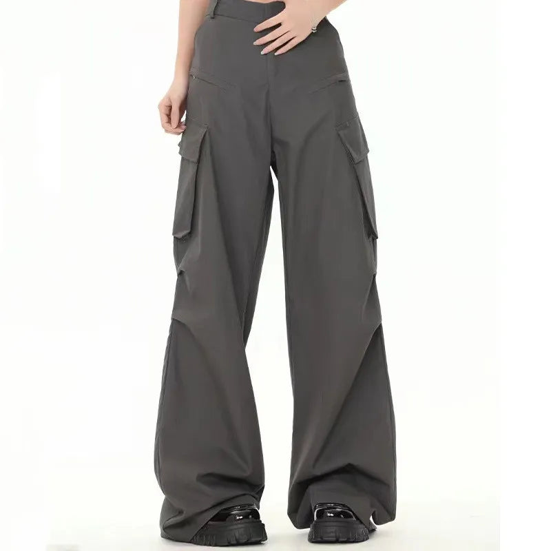 Casual High Waist All-matching Sports Trousers Wide Leg Pants